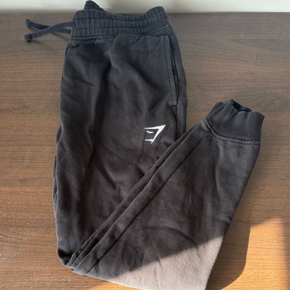 Black Gymshark Crest Joggers